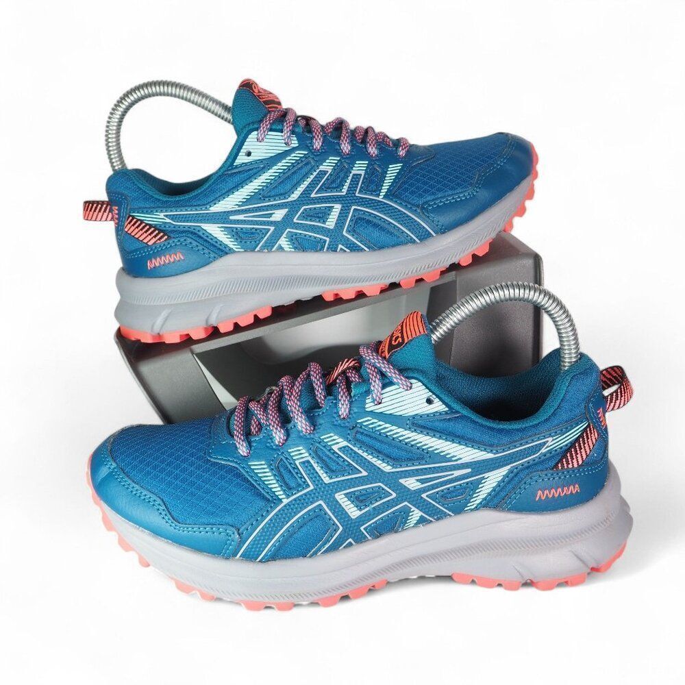 Asics‎ Trail Scout 2 Performance Running Shoes Teal / Grey 1012B039 Women's 6.5
